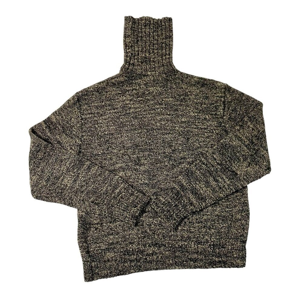 Ralph Lauren Double RL Black Marled Turtleneck Sweater